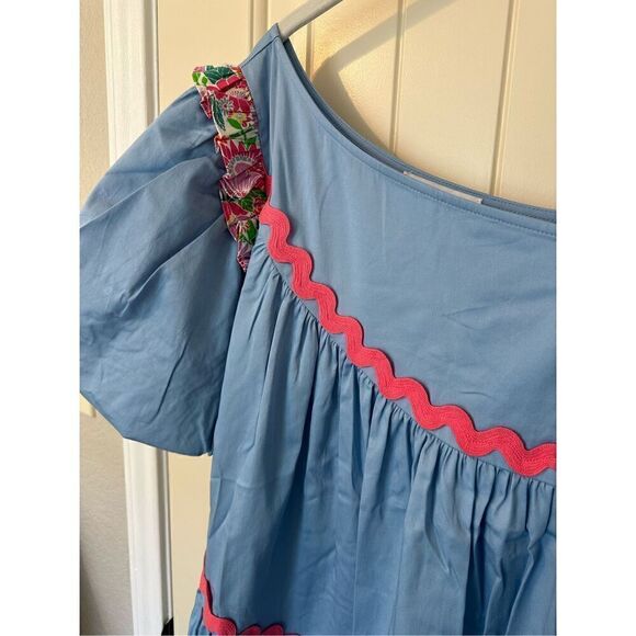 NWT Alden Adair Chandler Roller Skate Mini Ruffle Smocked Dress Women’s Medium - Picture 7 of 12